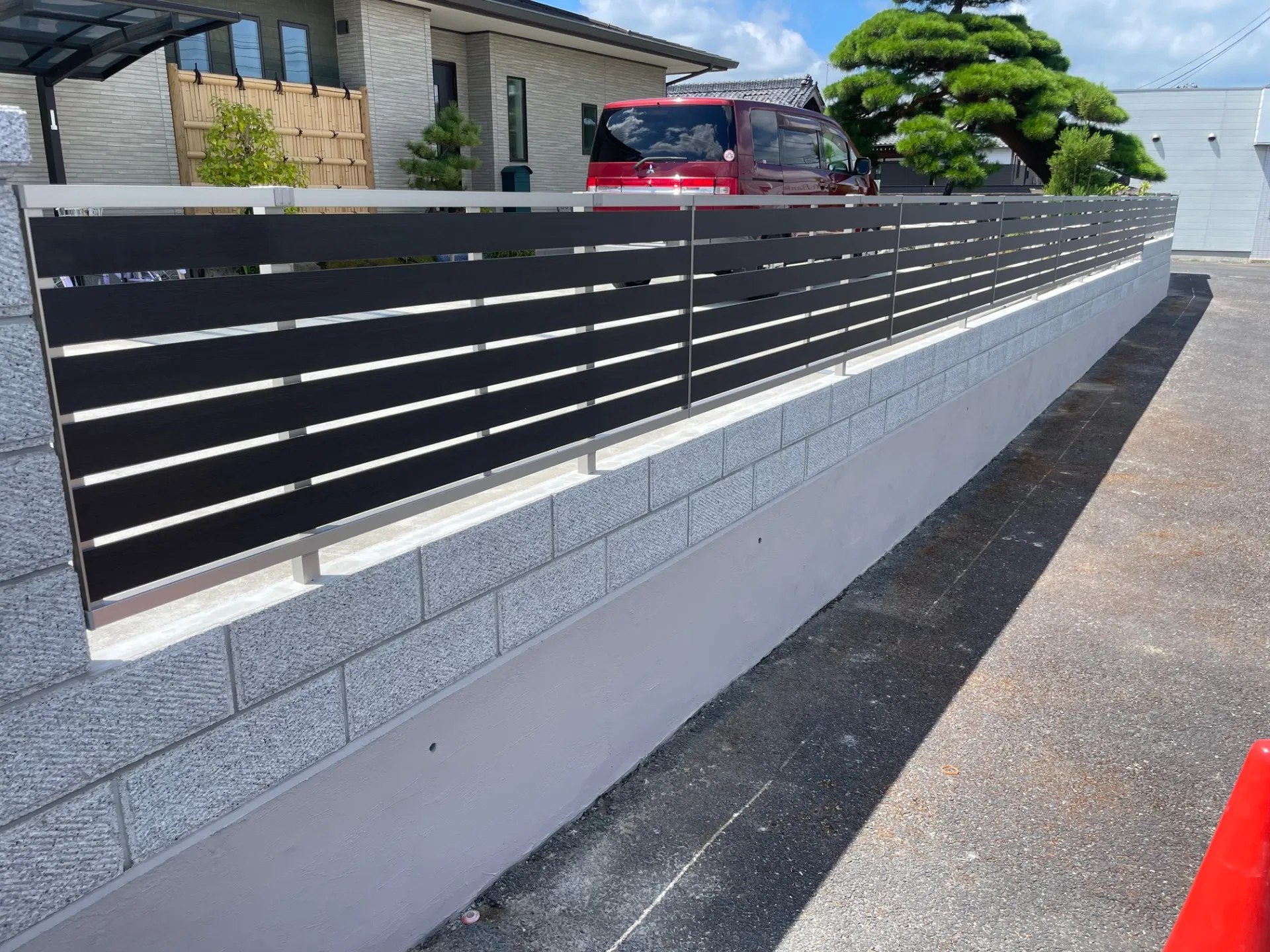 ブロック　フェンス工事